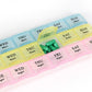 Weekly Pill Organiser with 3 Daily Compartments