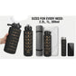 3-in-1 Gym Bottle System 2L, 1L, and 30ml