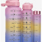 3-in-1 Gym Bottle System 2L, 1L, and 30ml