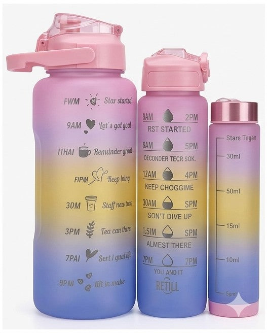 3-in-1 Gym Bottle System 2L, 1L, and 30ml