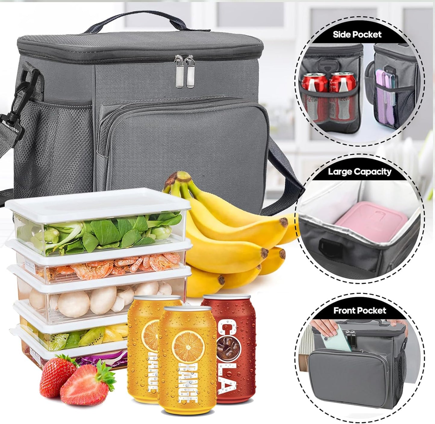 Large Insulated Lunch Bag
